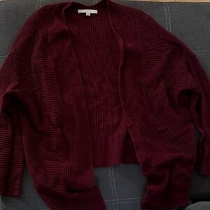 Maroon cardigan